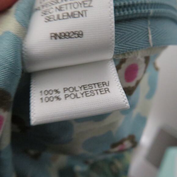 Vera Wang Lavender Label Women Sz 2 Blue Cream Brown Floral Pleated Midi Skirt - Picture 6 of 6